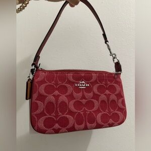 NWT Coach Nolita 19 In Signature Denim red
